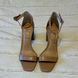 INC International Concepts Brown Ankle-Strap Block Heel Sandals